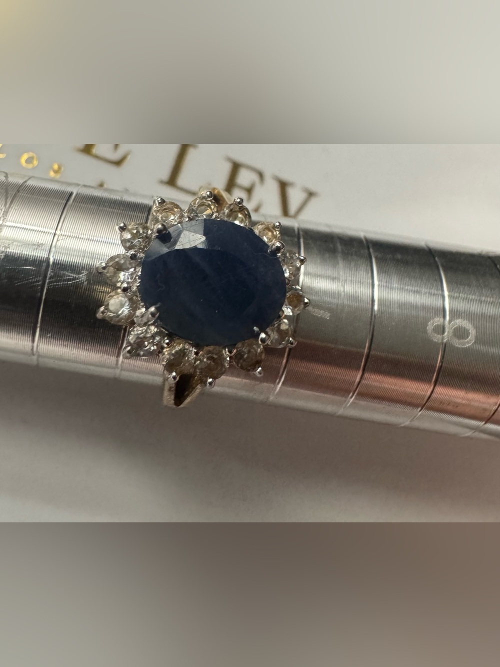 925 Vermeil Geniune Sapphire Ring